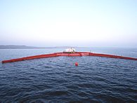 Wave Dragon, offshore in Nissum Bredning (Limfjorden)