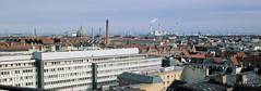 The Middelgrunden Wind Farm seen from the Round Tower in Copenhagen